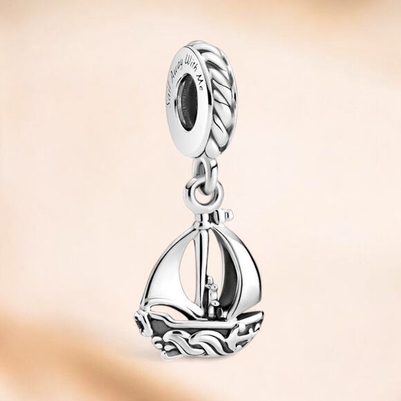 Pandora Sail Boat Dangle Charm - Picture 1 of 4